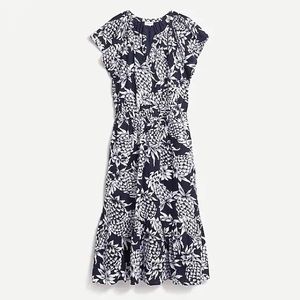 J. Crew Sleeveless Pineapple Summer Dress - Black and White